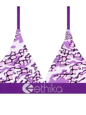 ethika "Camo Snake" Purple Camo Triangle Bra Size M
